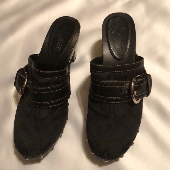 Coach Black Clogs - Picture 1 of 4